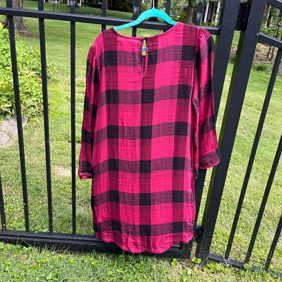 Anthropologie Cloth & Stone Buffalo Check Plaid Dress NWT - Picture 6 of 8